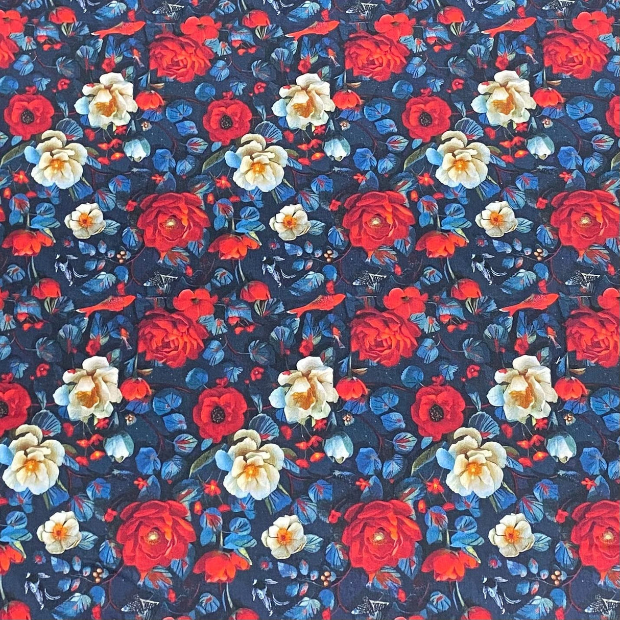 Pound A Metre Per Metre Per Metre Digitally Printed 100% Cotton- 45" Wide (Rose)