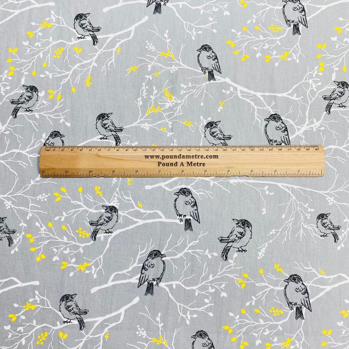 Pound A Metre Per Metre Per Metre Digitally Printed 100% Cotton- 45" Wide (Sparrow)