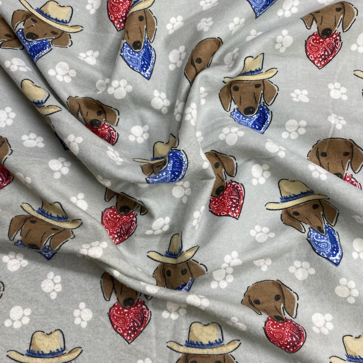Pound A Metre Per Metre High Quality Brushed Cotton - 45" Wide (American Dog)