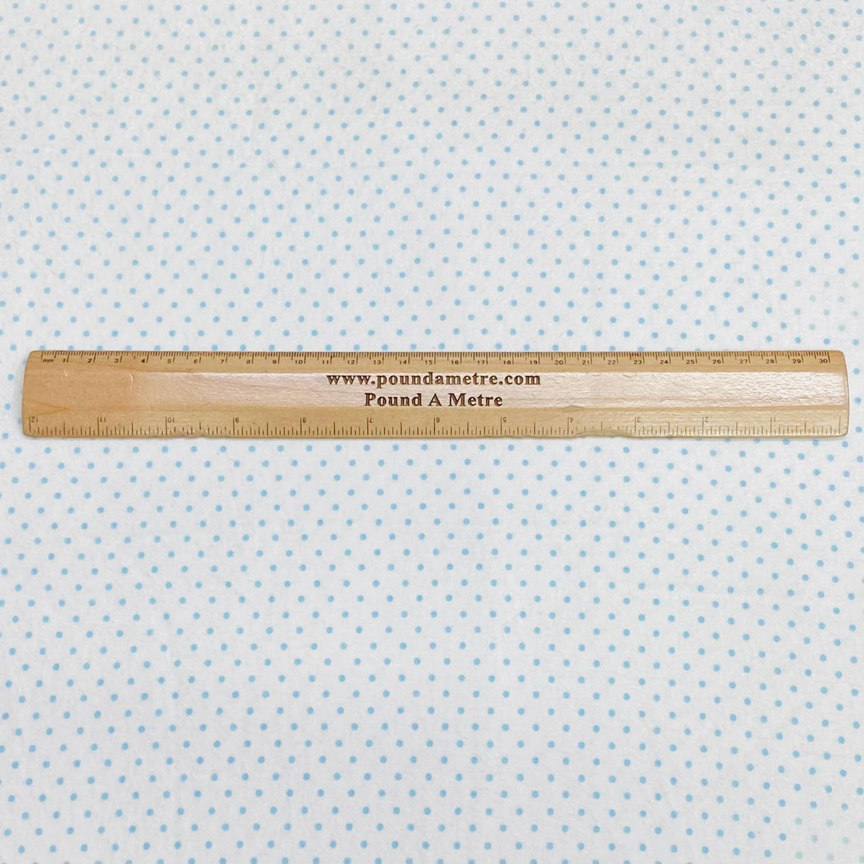 Pound A Metre Per Metre High Quality Brushed Cotton - 45" Wide (Blue Polka)