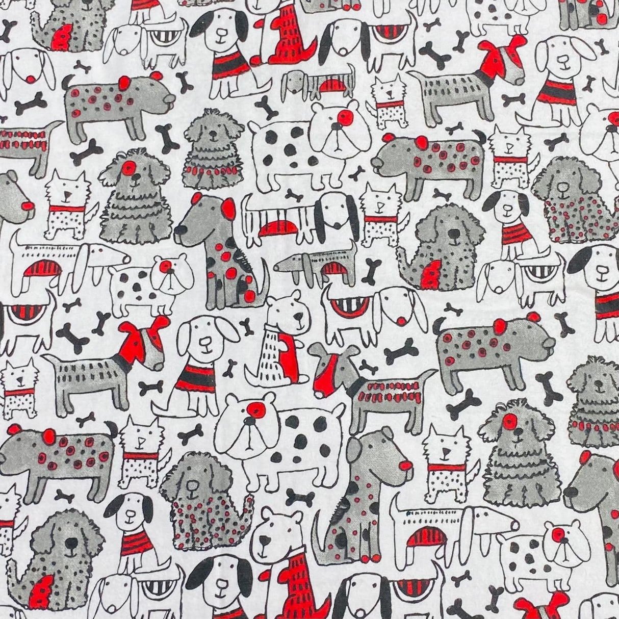 Pound A Metre Per Metre Per Metre High Quality Brushed Cotton - 45" Wide (Christmas Dog)
