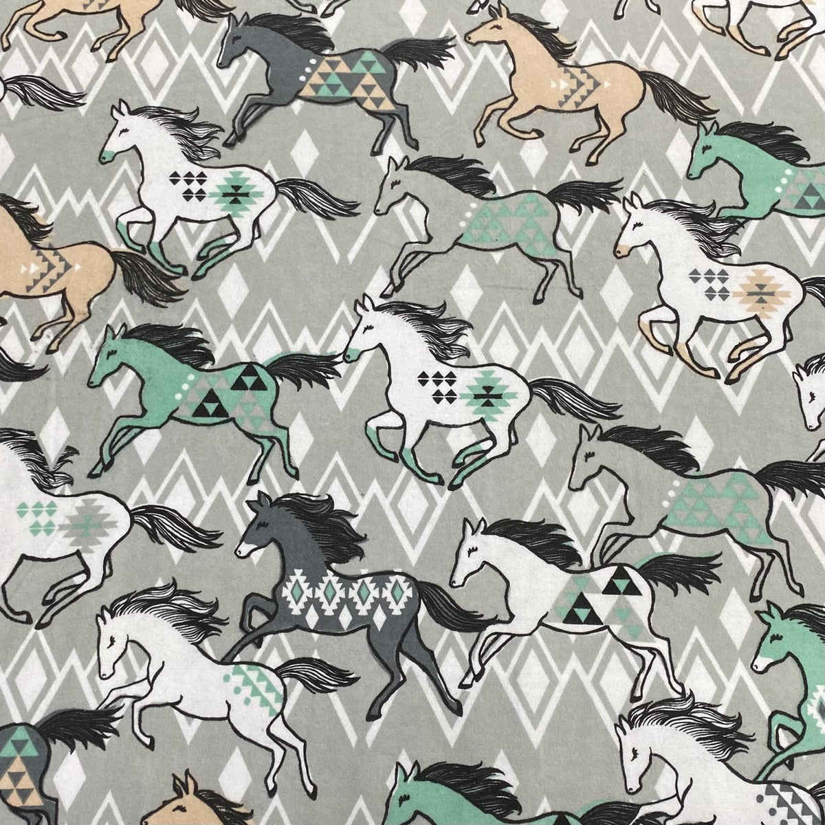 Pound A Metre Per Metre High Quality Brushed Cotton - 45" Wide (Horse)