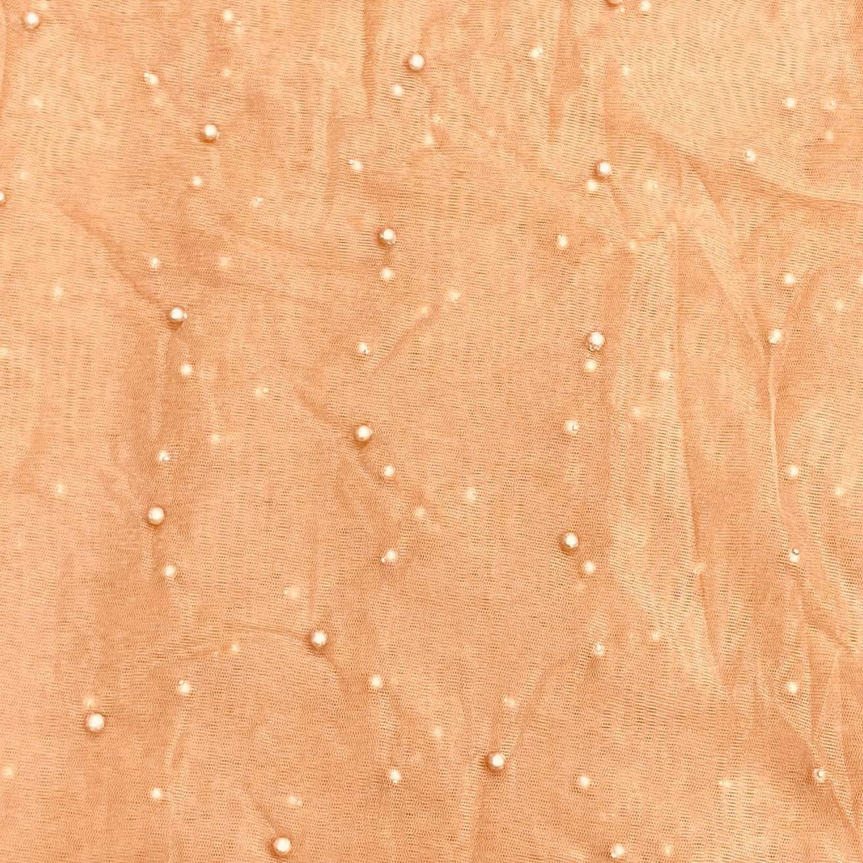 Pound A Metre Per Metre Luxurious Beads On Mesh - 55" wide (Brown)