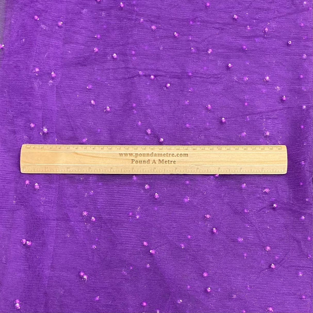 Pound A Metre Per Metre Luxurious Beads On Mesh - 55" wide (Purple)