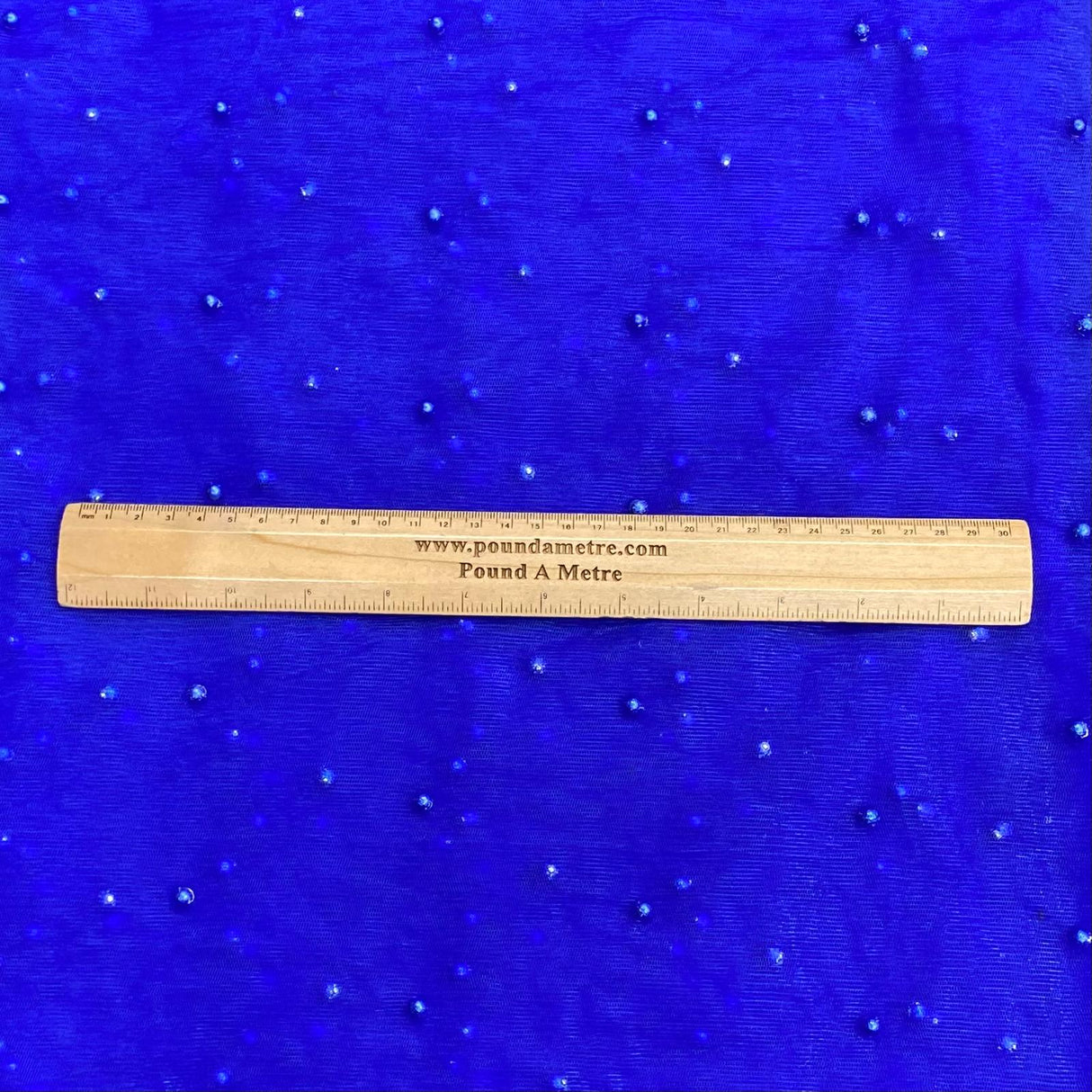 Pound A Metre Per Metre Luxurious Beads On Mesh - 55" wide (Royal)