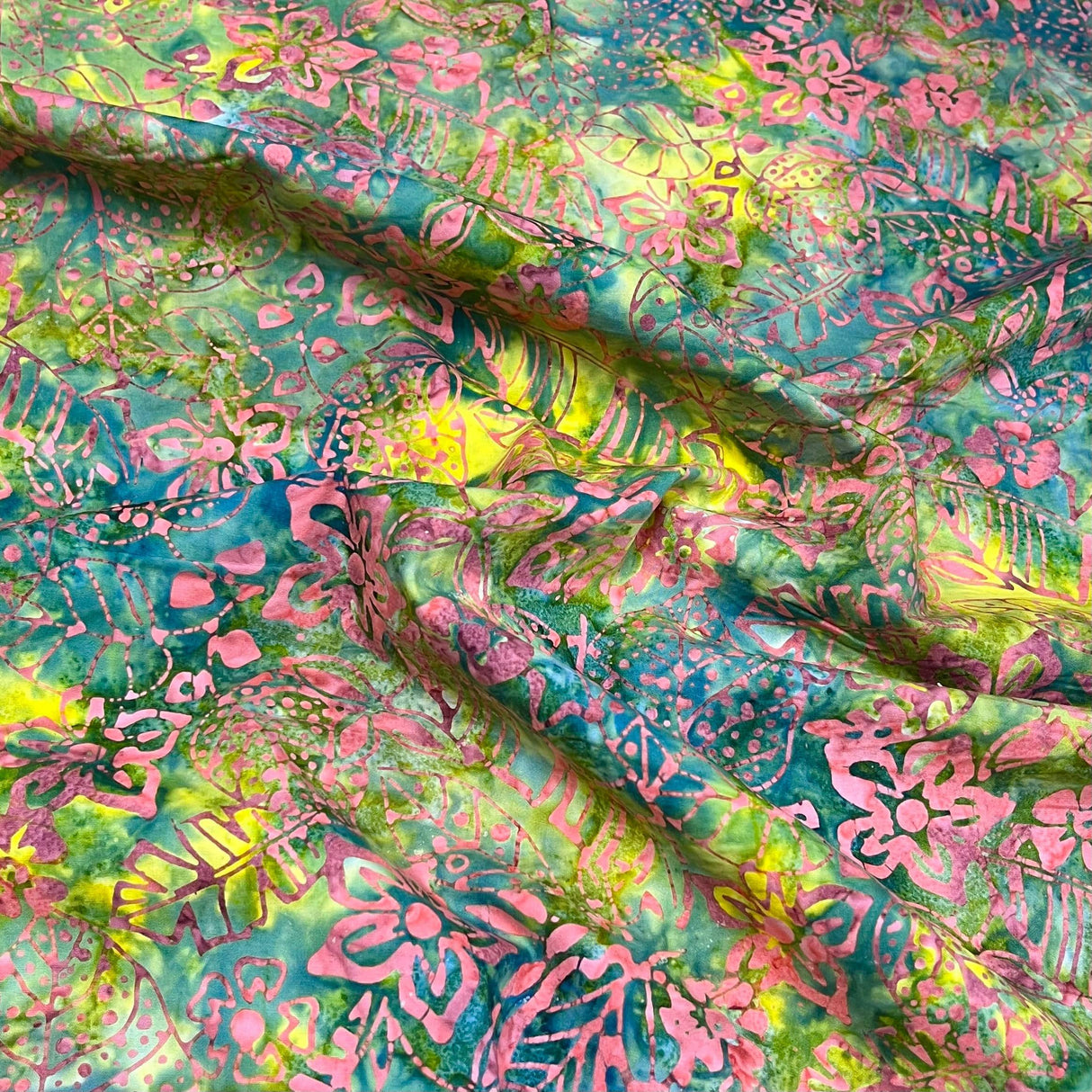 Pound A Metre Per Metre Luxurious Quality 100% Indian Cotton Batik - 45" Wide (Spring)
