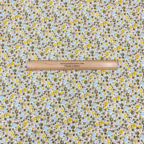 Pound A Metre Per Metre Luxury Dressmaking 100% Cotton Lawn- 60" (Multi Flowers)