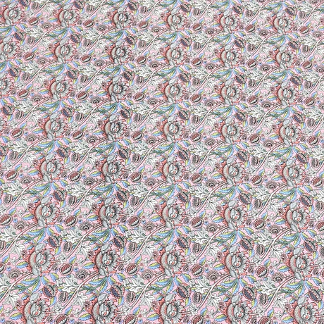 Pound A Metre Per Metre Luxury Dressmaking 100% Cotton Lawn- 60" (Pink Flowers)