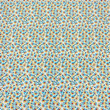 Pound A Metre Per Metre Luxury Dressmaking 100% Cotton Lawn- 60" (Small Flowers)