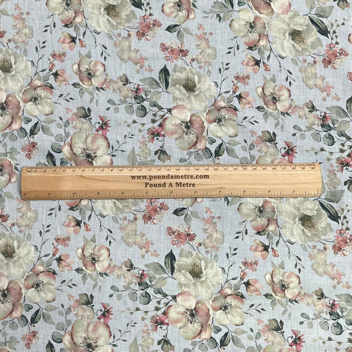 Pound A Metre Per Metre Luxury Dressmaking 100% Digital Printed Cotton Lawn- 55" (Autumn Floral)