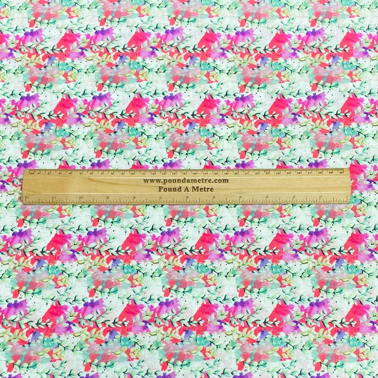 Pound A Metre Per Metre Luxury Dressmaking 100% Digital Printed Cotton Lawn- 55" (Blooming)