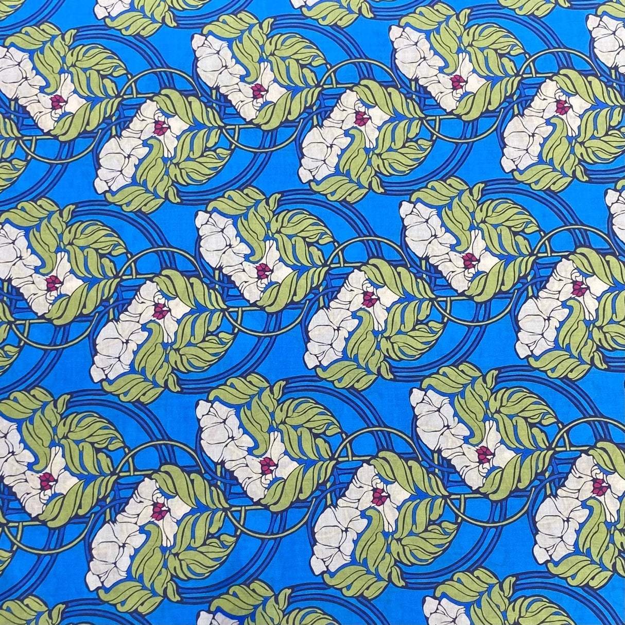 Pound A Metre Per Metre Luxury Dressmaking 100% Digital Printed Cotton Lawn- 55" (Bouquet)