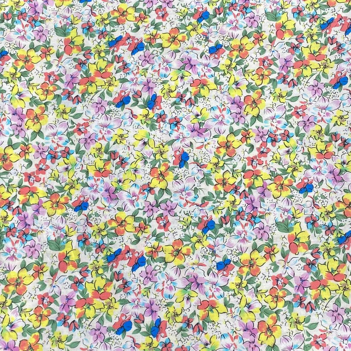 Pound A Metre Per Metre Per Metre Luxury Dressmaking 100% Digital Printed Cotton Lawn- 55" (Flower Pot)