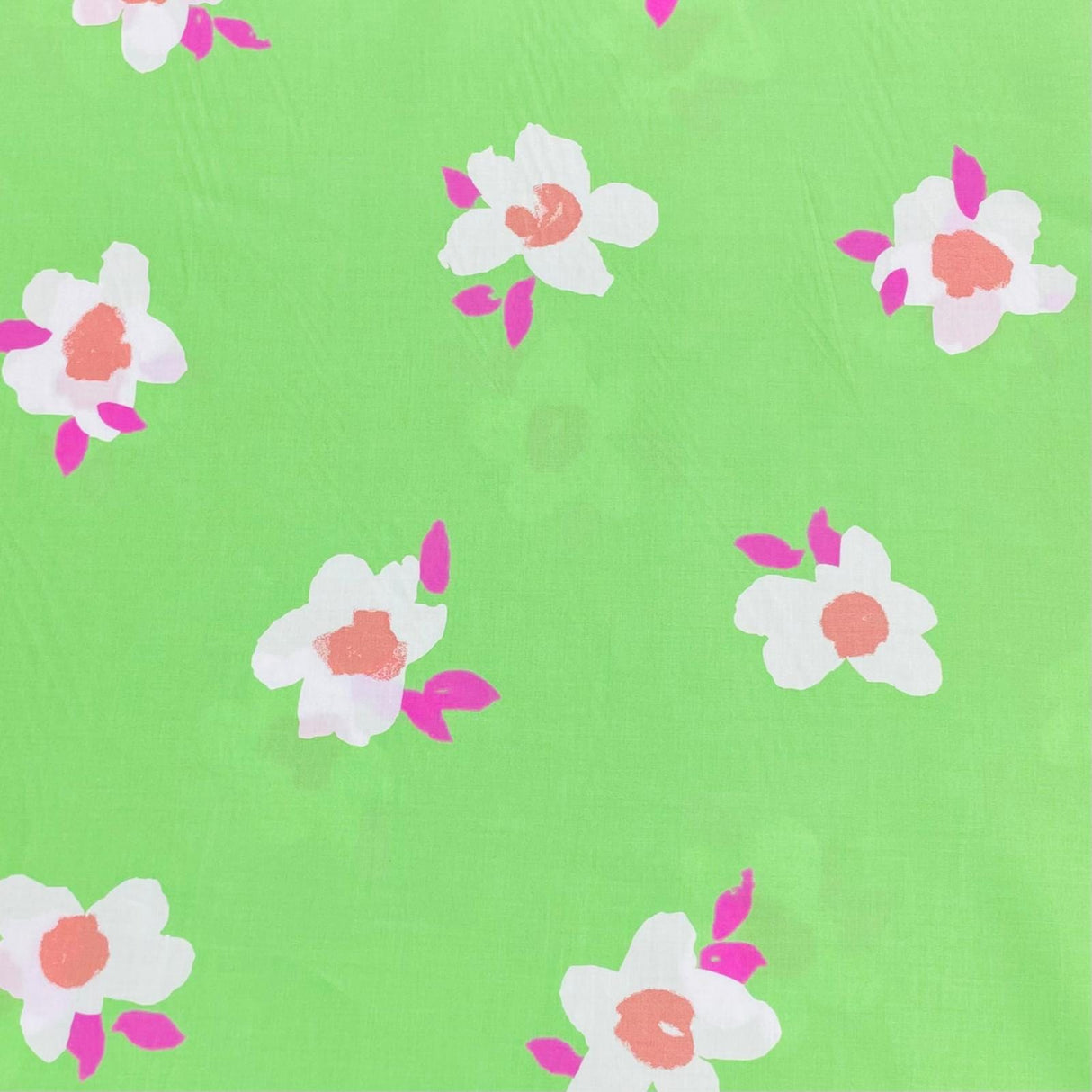 Pound A Metre Per Metre Per Metre Luxury Dressmaking 100% Digital Printed Cotton Lawn- 55" (Green)