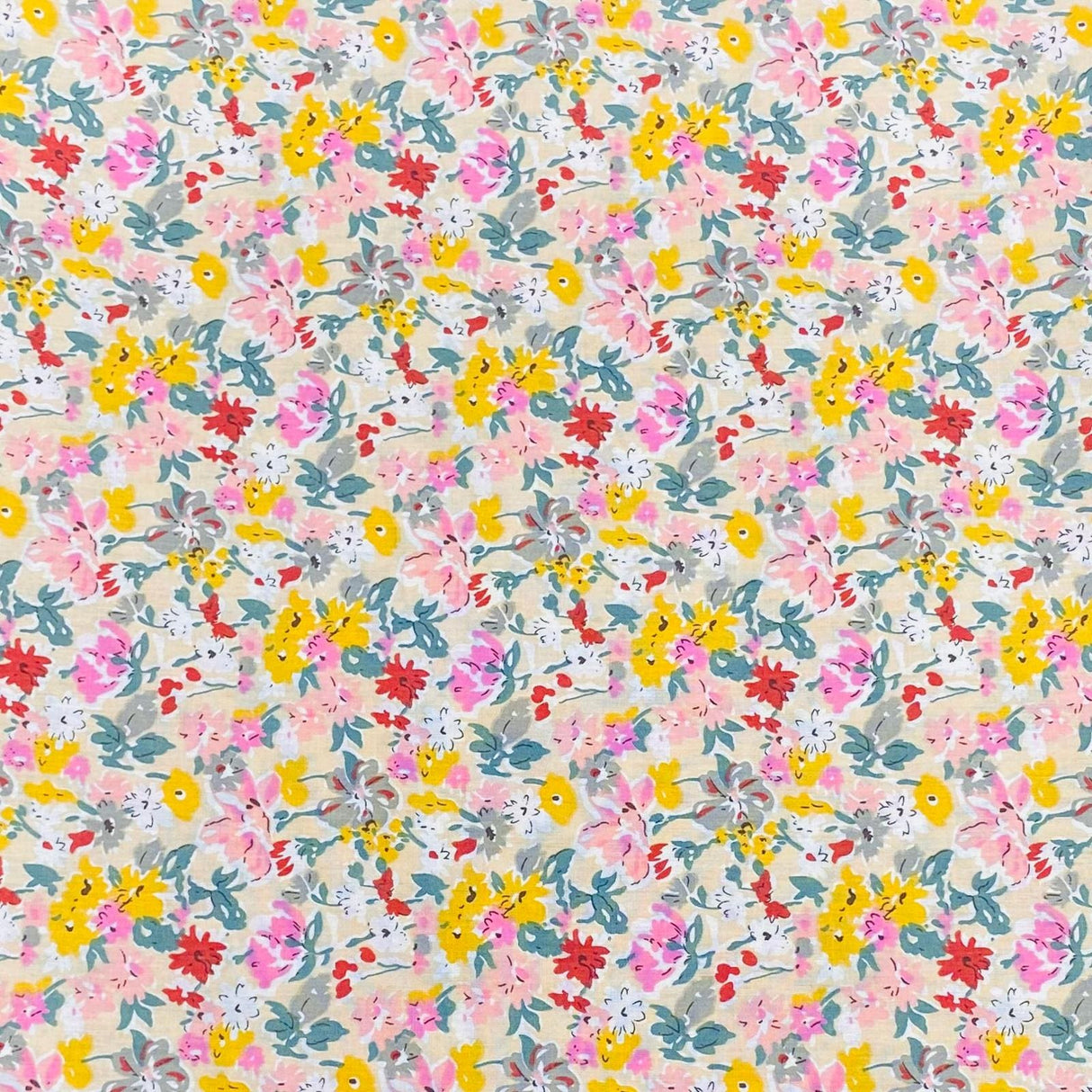 Pound A Metre Per Metre Per Metre Luxury Dressmaking 100% Digital Printed Cotton Lawn- 55" (Paint)