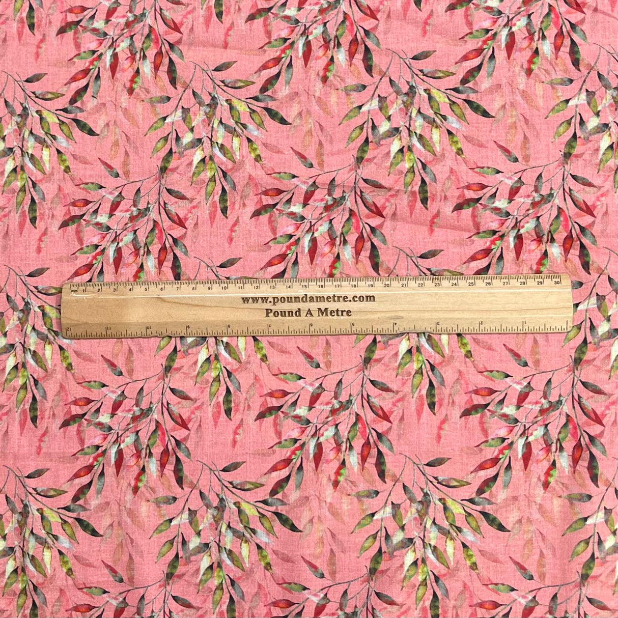 Pound A Metre Per Metre Luxury Dressmaking 100% Digital Printed Cotton Lawn- 55" (Peach Garden)