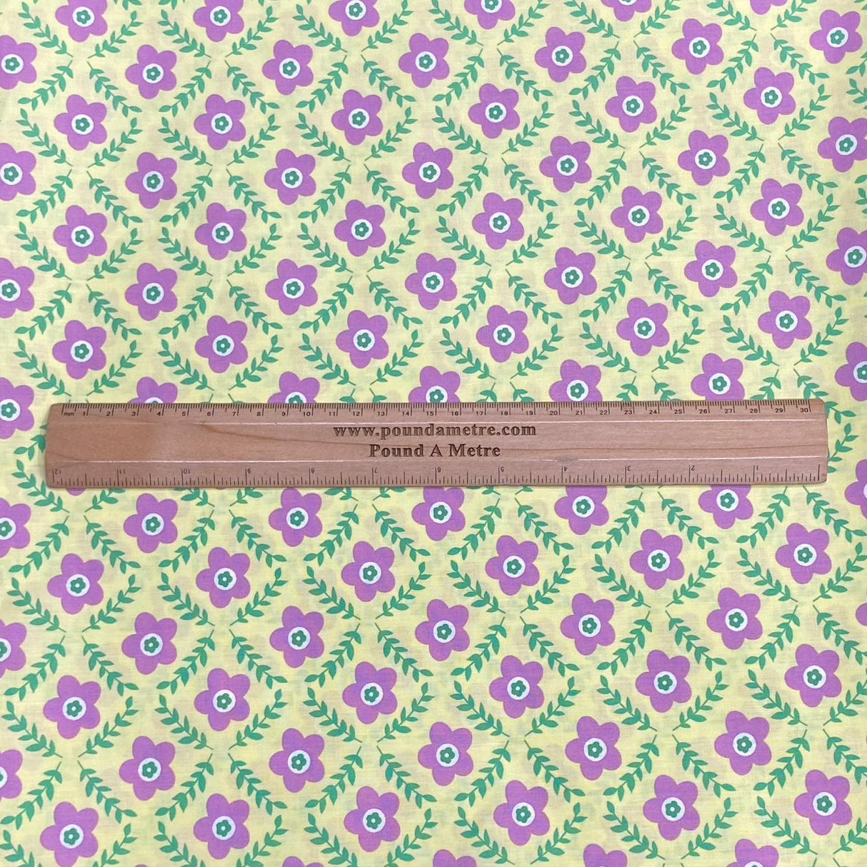 Pound A Metre Per Metre Per Metre Luxury Dressmaking 100% Digital Printed Cotton Lawn- 55" (Yellow Floral)