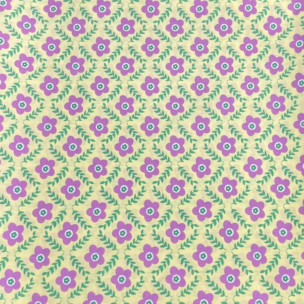 Pound A Metre Per Metre Per Metre Luxury Dressmaking 100% Digital Printed Cotton Lawn- 55" (Yellow Floral)