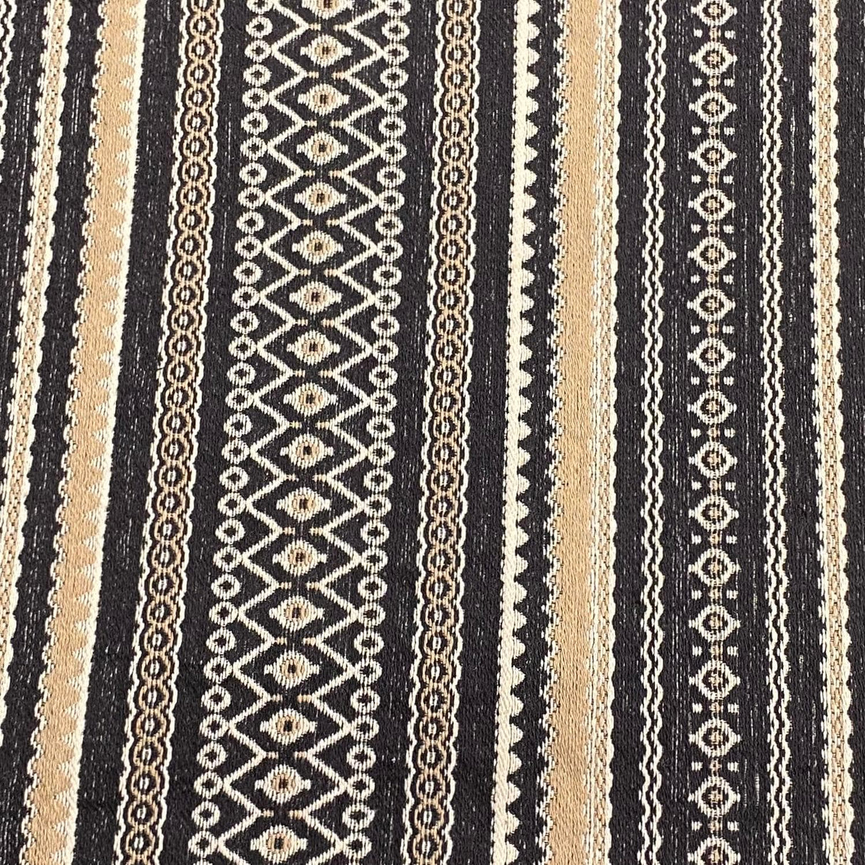 Pound A Metre Per Metre Luxury Printed canvas - 55'' Wide - (Black & Gold)