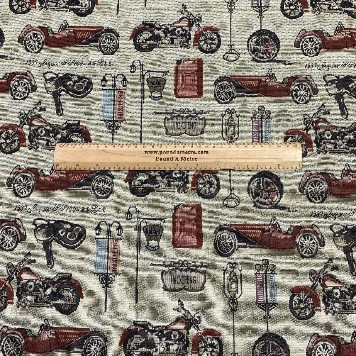 Pound A Metre Per Metre Luxury Printed canvas - 55'' Wide - (Car)