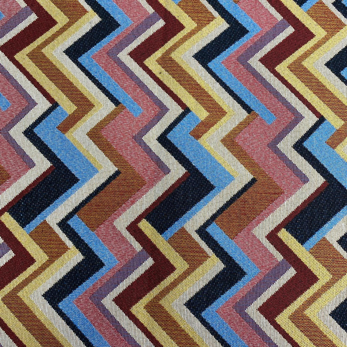 Pound A Metre Per Metre Luxury Printed canvas - 55'' Wide - (Zigzag Multicolour)
