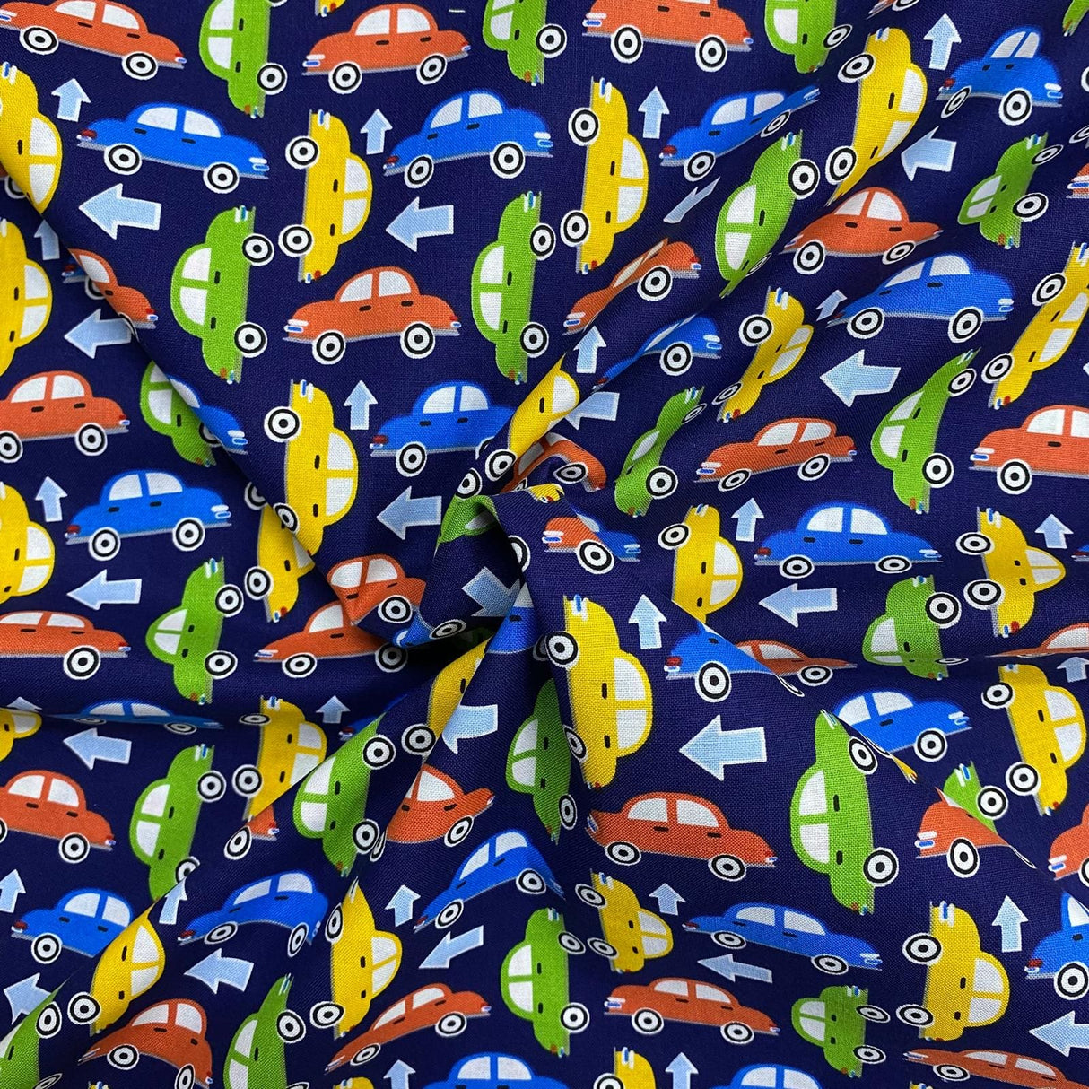 Pound A Metre Per Metre Luxury Printed Cotton – 45" Wide- (Cars) (EOL)