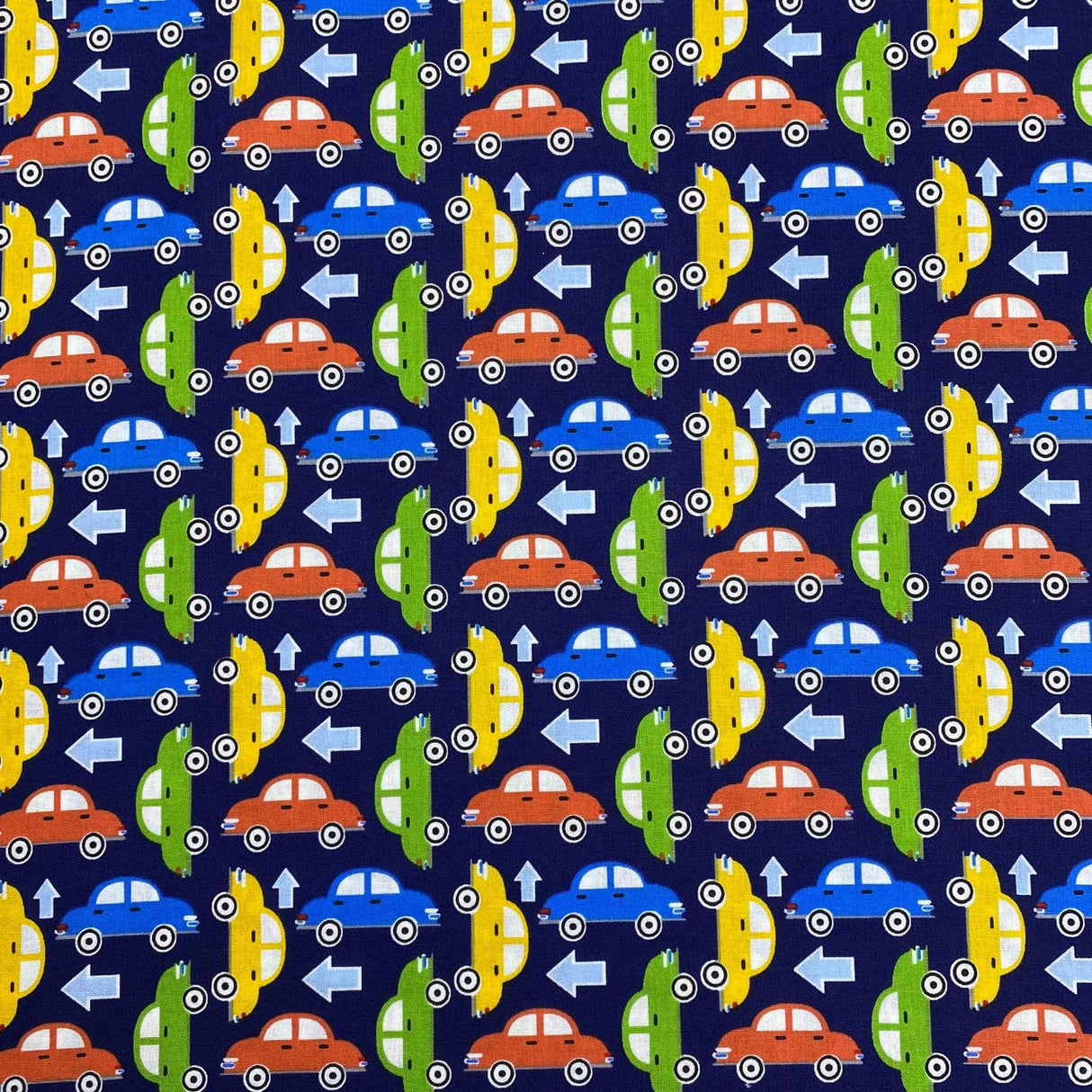 Pound A Metre Per Metre Luxury Printed Cotton – 45" Wide- (Cars) (EOL)