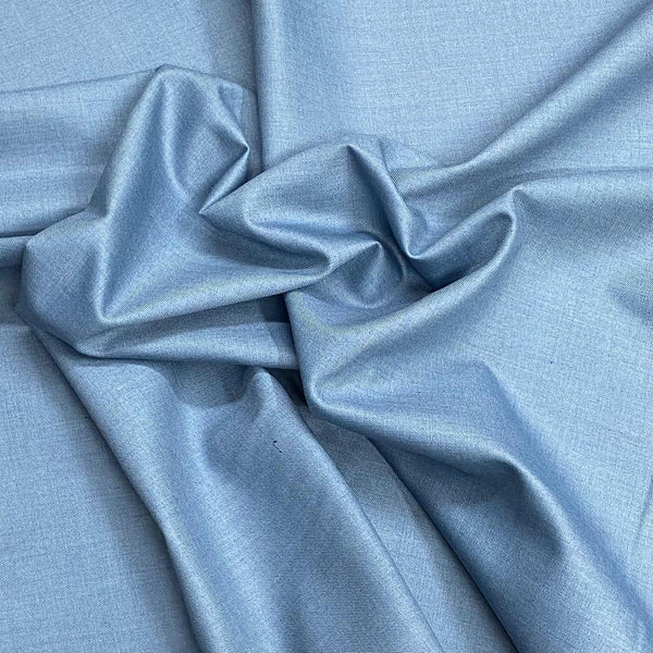 Pound A Metre Per Metre Made For England Rayon Suiting 58" Wide - (Stonewashed Denim)