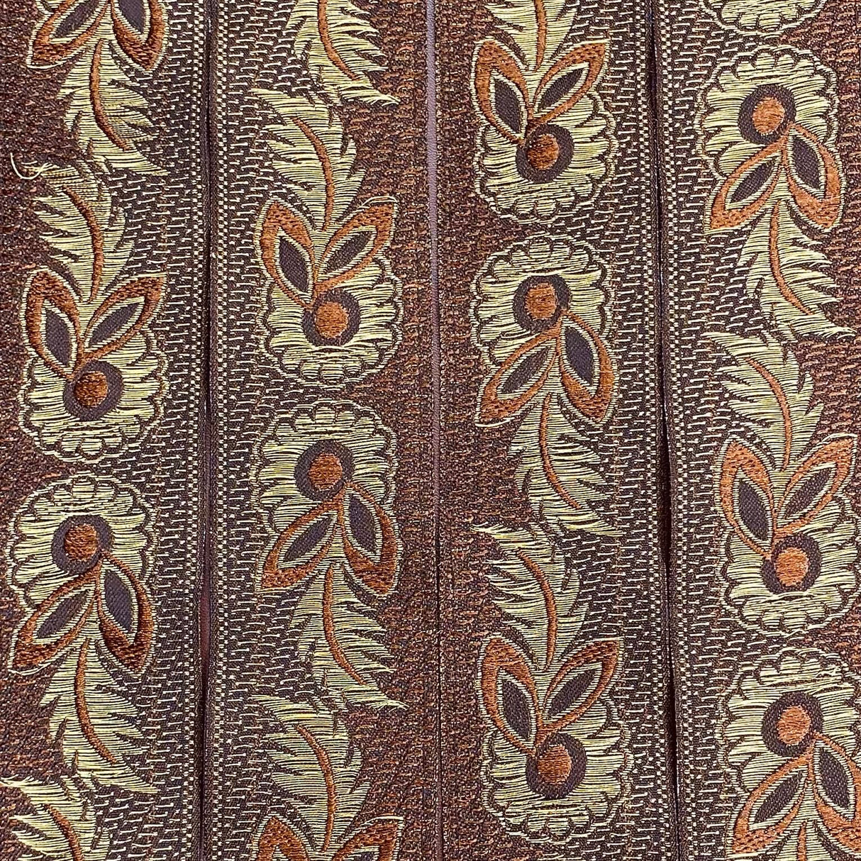 Pound A Metre Per Metre, Metallic Trimming, 45mm Wide (Brown & Gold)