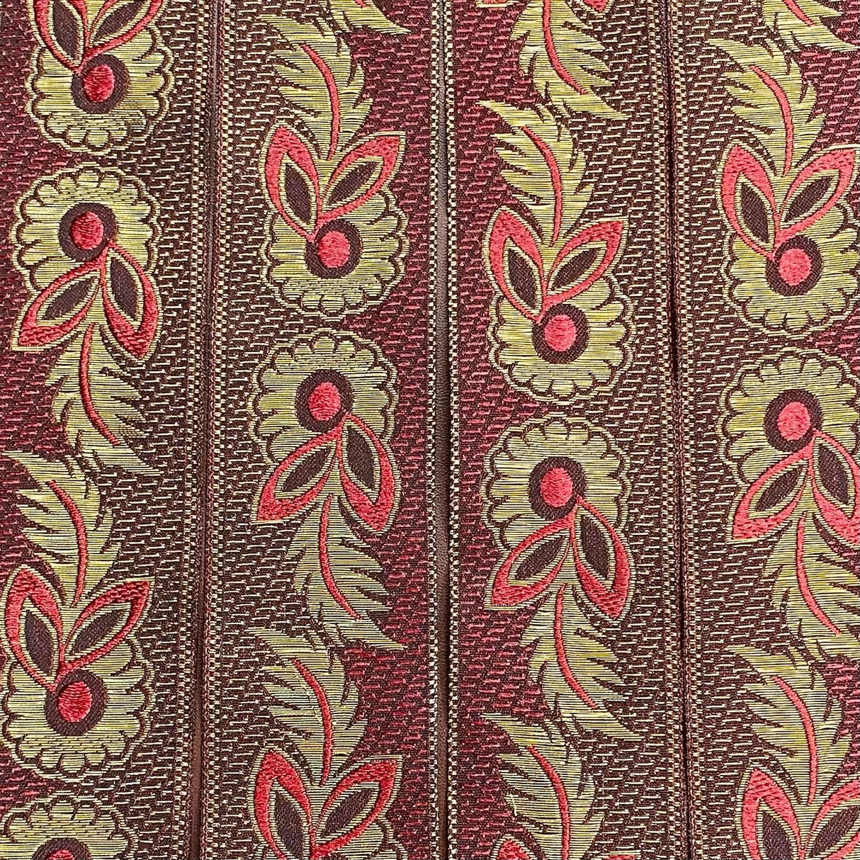 Pound A Metre Per Metre, Metallic Trimming, 45mm Wide (Maroon & Gold)