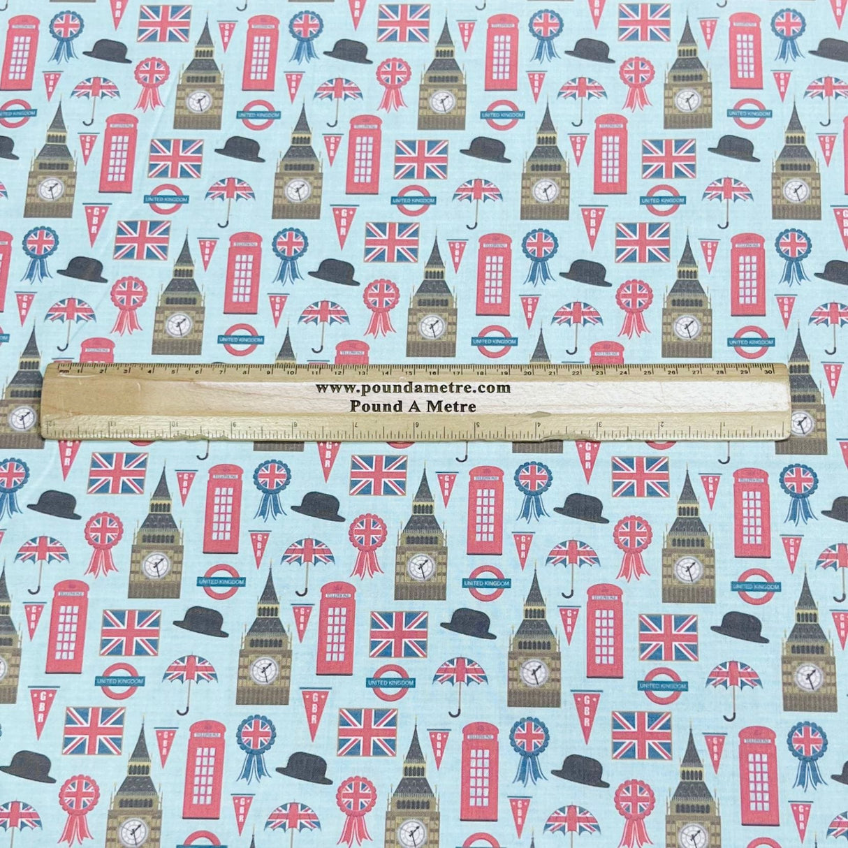 Pound A Metre Per Metre Premium Digital Cotton 45'' Wide (London)