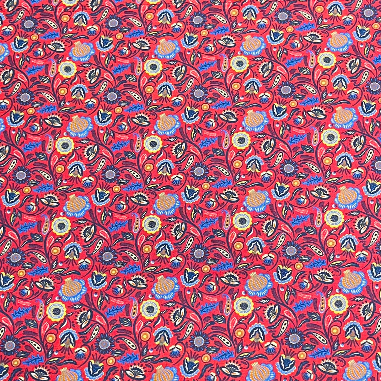 Pound A Metre Per Metre Premium Digital Cotton 45'' Wide (Maroon Garden)