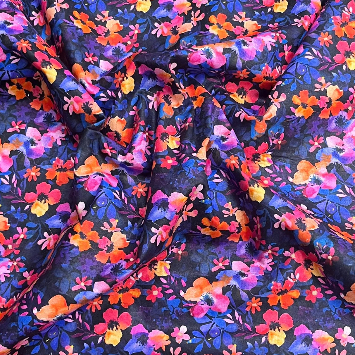 Pound A Metre Per Metre Premium Digital Cotton 45'' Wide (Night Garden)