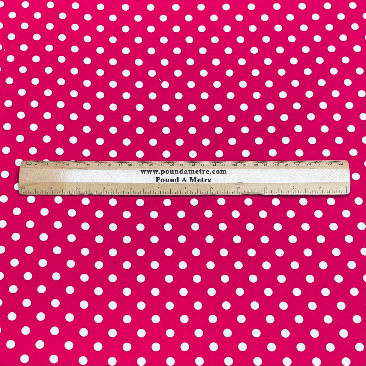 Pound A Metre Per Metre Premium Digital Cotton 45'' Wide (Polka Pink)