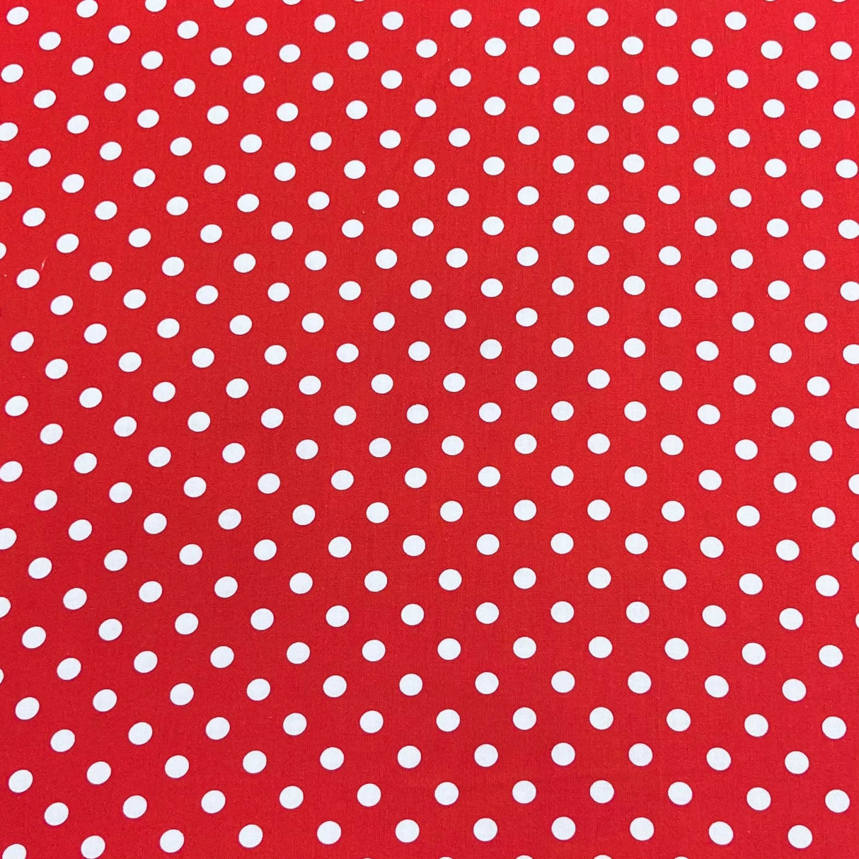 Pound A Metre Per Metre Premium Digital Cotton 45'' Wide (Polka Red)