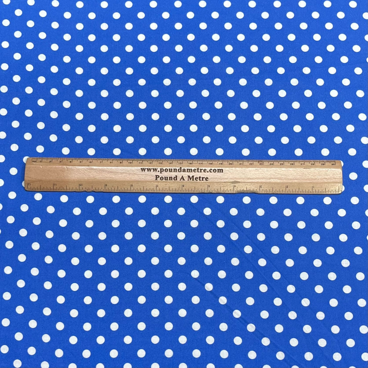 Pound A Metre Per Metre Premium Digital Cotton 45'' Wide (Polka Royal)
