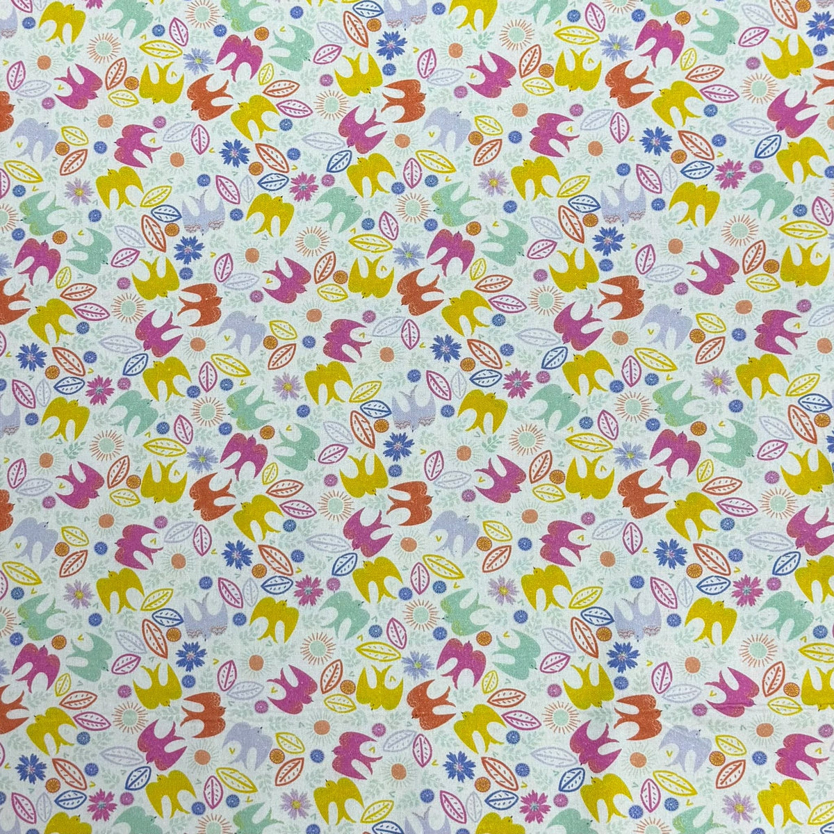 Pound A Metre Per Metre Premium Digital Printed Cotton 45'' Wide (Bird)