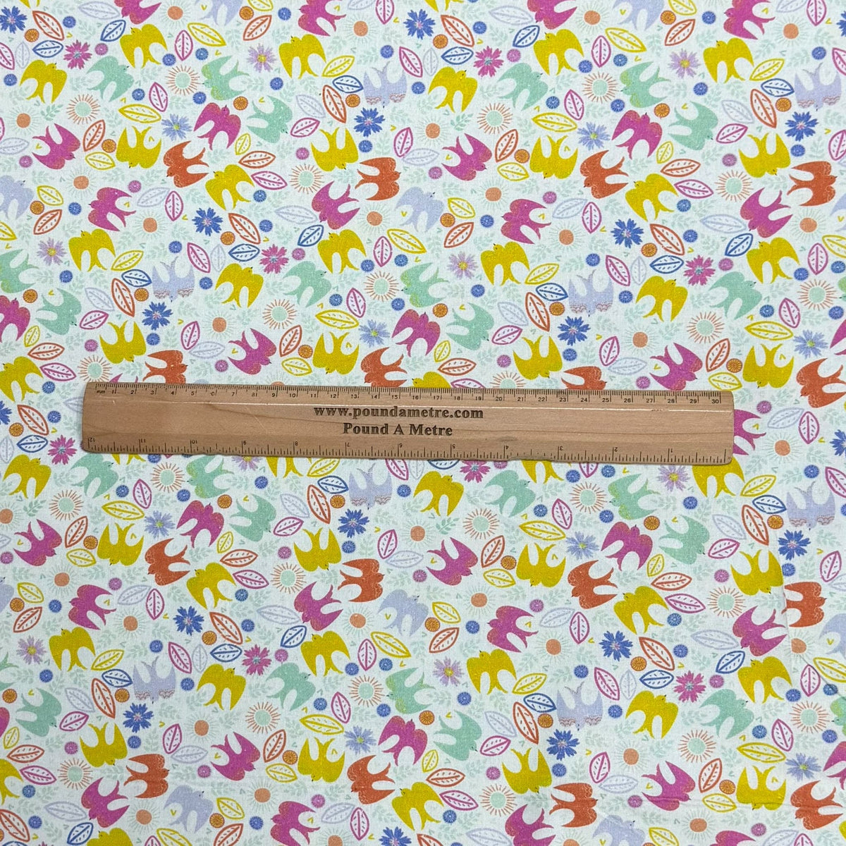 Pound A Metre Per Metre Premium Digital Printed Cotton 45'' Wide (Bird)