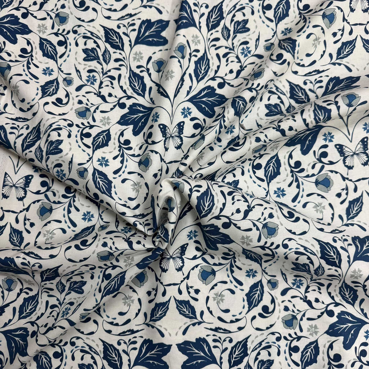 Pound A Metre Per Metre Premium Digital Printed Cotton 45'' Wide (Butterflies)