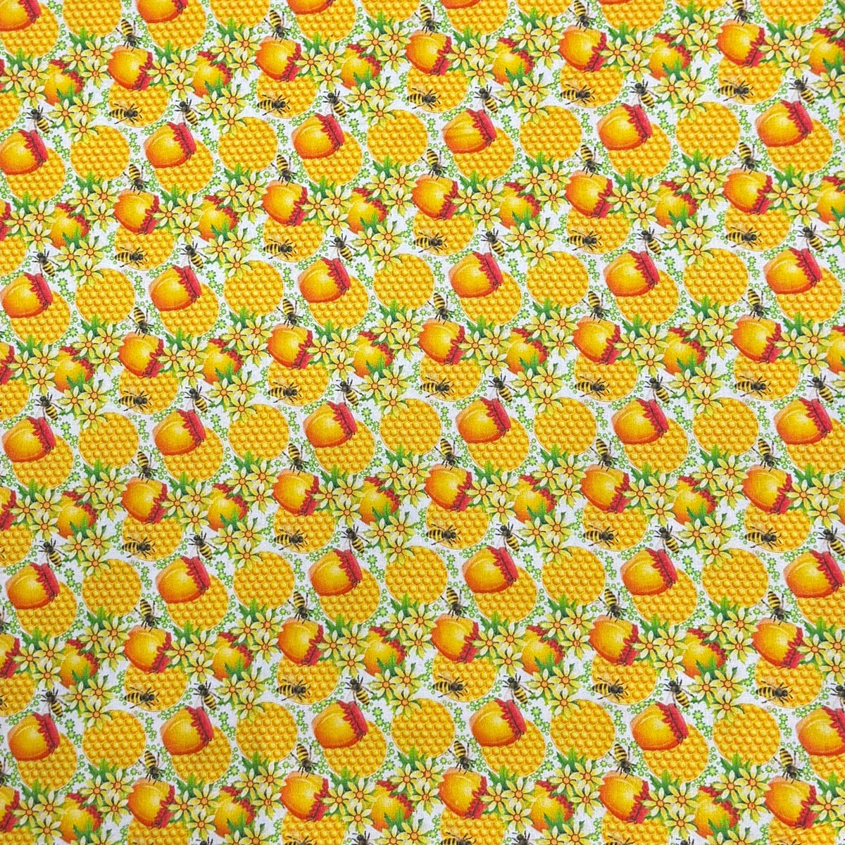 Pound A Metre Per Metre Premium Digital Printed Cotton 45'' Wide (Honey Comb)