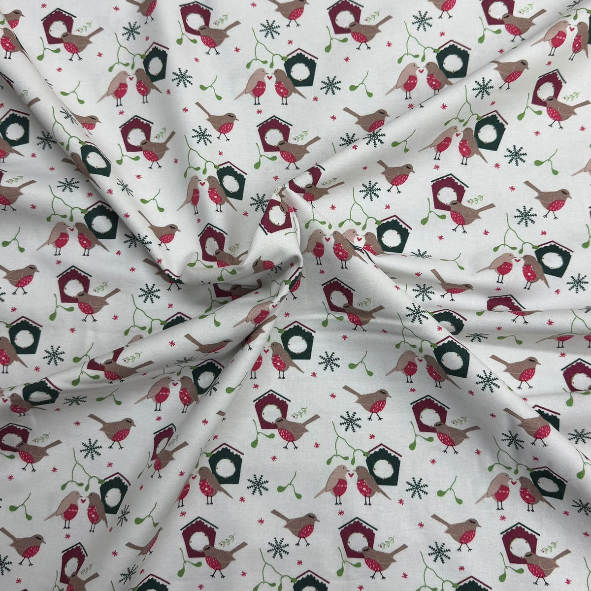 Pound A Metre Per Metre Premium Digital Printed Cotton 45'' Wide (Love Birds)