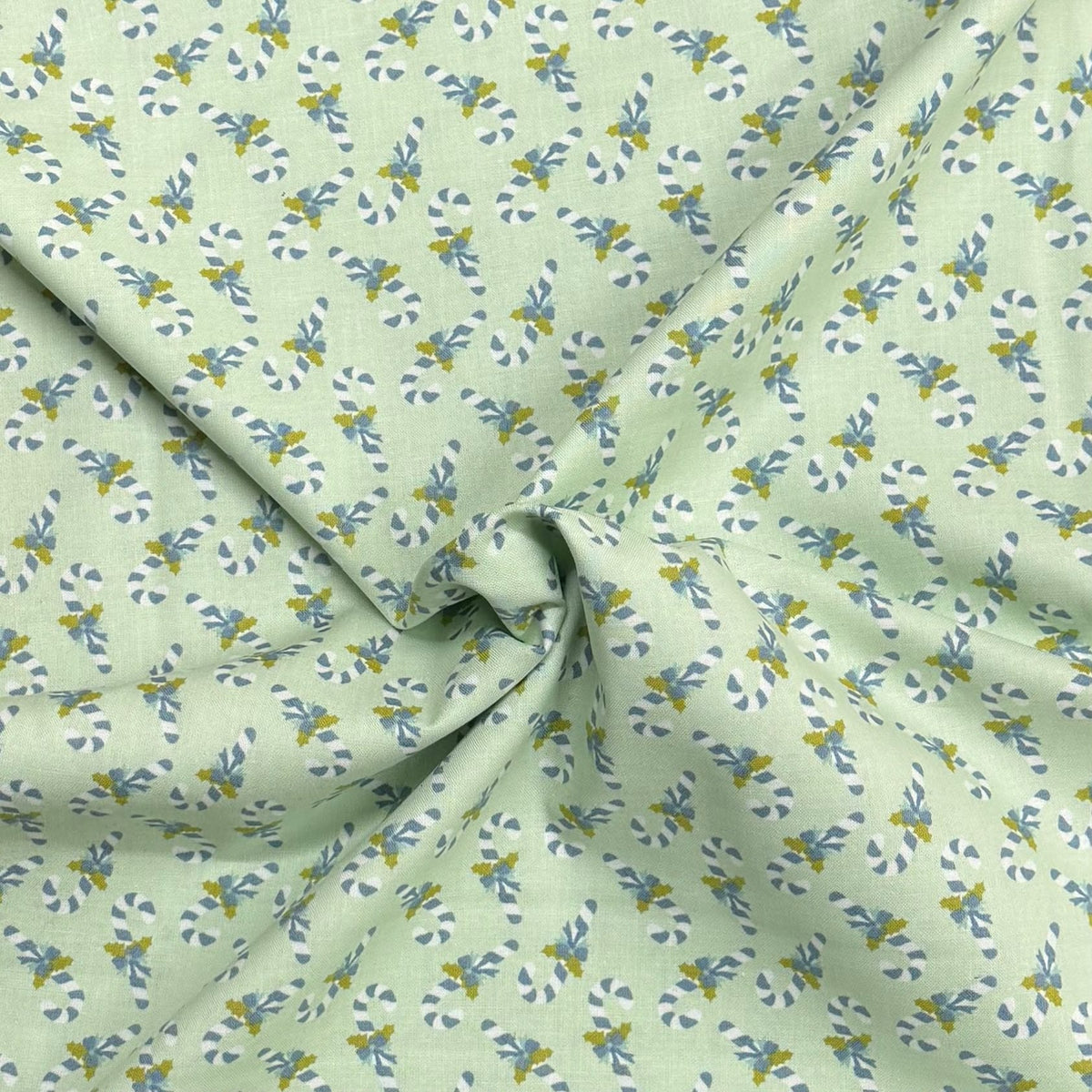 Pound A Metre Per Metre Premium Digital Printed Cotton 45'' Wide (Mint Christmas)