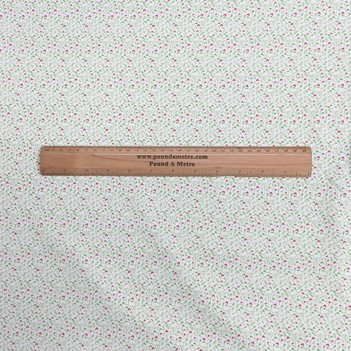 Pound A Metre Per Metre Premium Digital Printed Cotton 45'' Wide (Mint Heart)