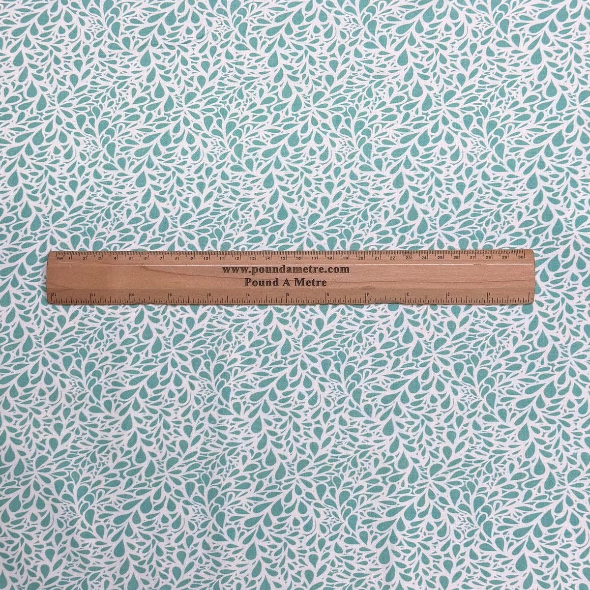 Pound A Metre Per Metre Premium Digital Printed Cotton 45'' Wide (Mint & White)