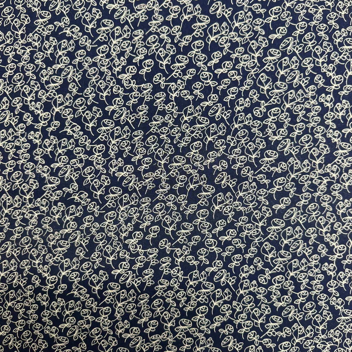 Pound A Metre Per Metre Premium Digital Printed Cotton 45'' Wide (Navy & Silver)