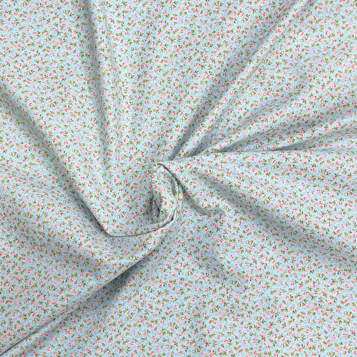 Pound A Metre Per Metre Premium Digital Printed Cotton 45'' Wide (Sky Flower)
