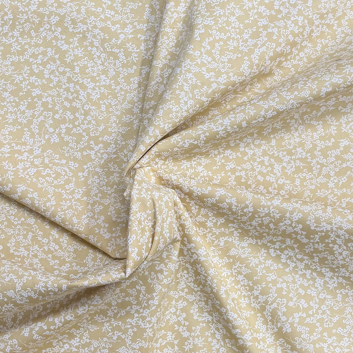 Pound A Metre Per Metre Premium Digital Printed Cotton 45'' Wide (Yellow Floral)