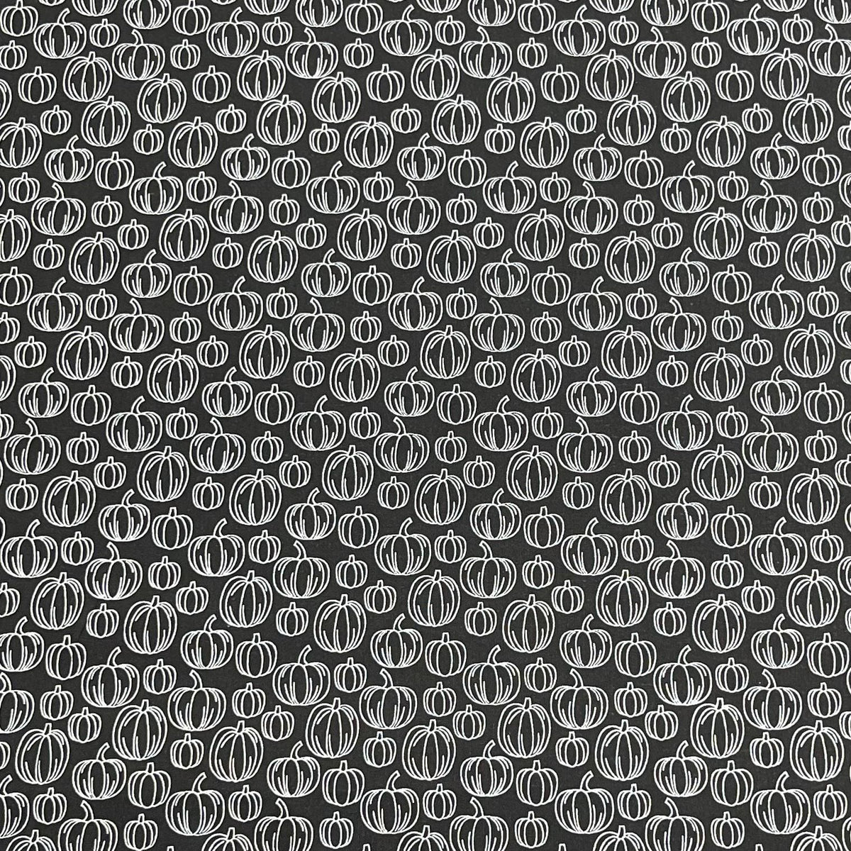 Pound A Metre Per Metre Premium Digital Printed Halloween Cotton 45'' Wide (Pumpkin)