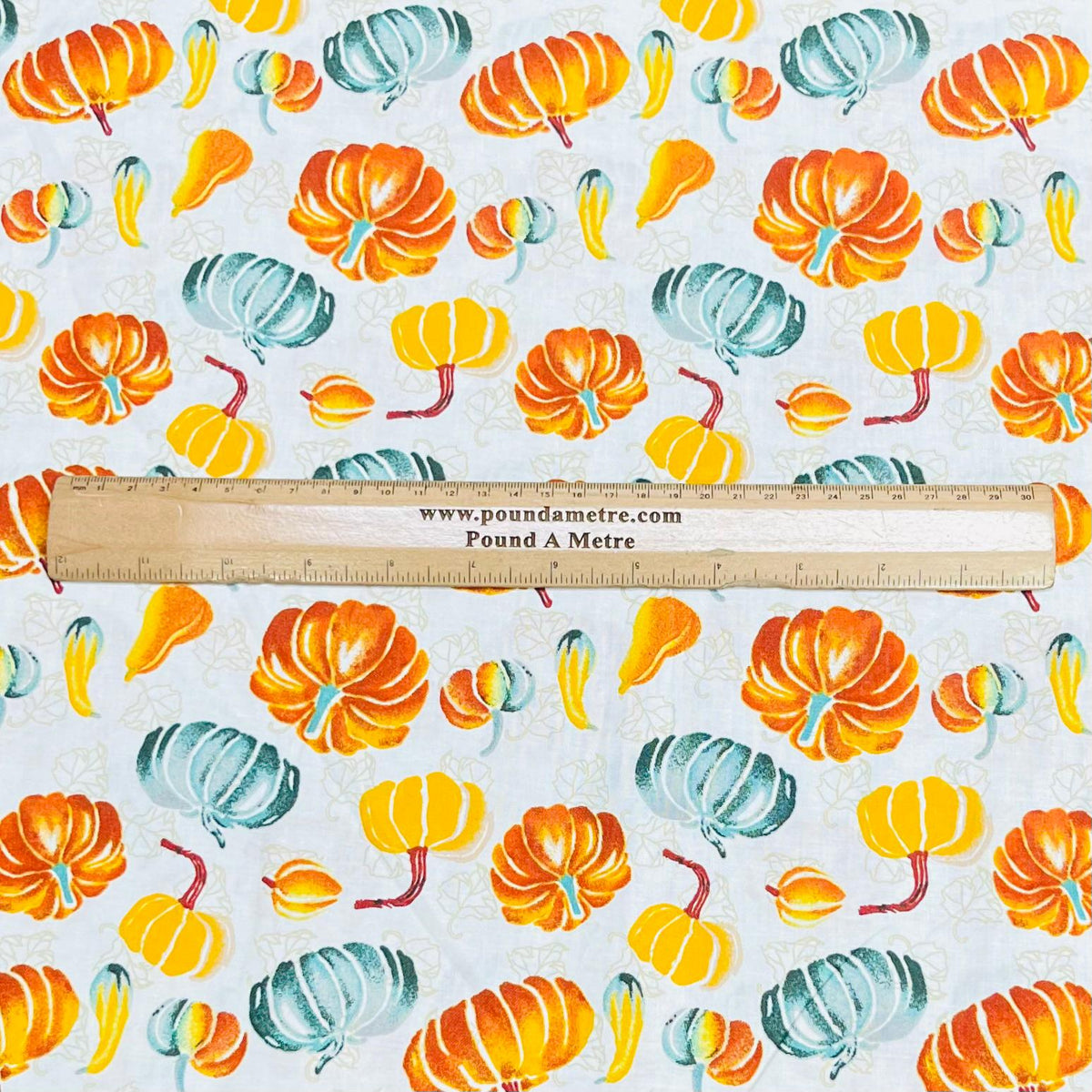 Pound A Metre Per Metre Premium Digital Printed Halloween Cotton 45'' Wide (Pumpkin Season)