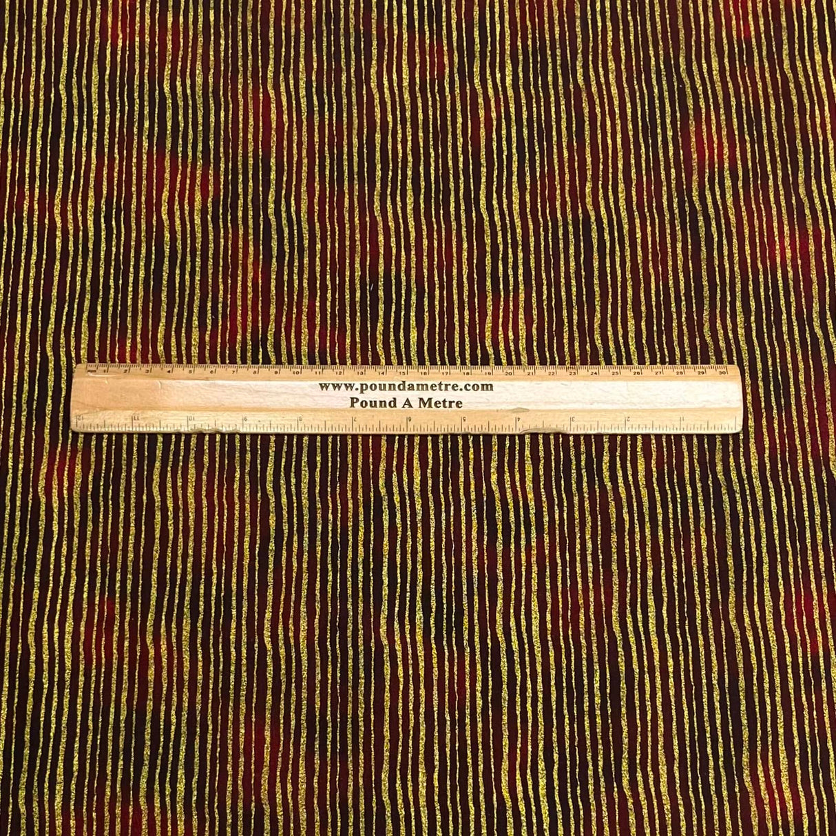 Pound A Metre Per Metre Premium Gold Foil Cotton 45'' Wide (Maroon & Gold)